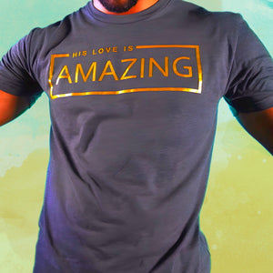 GARRETT TEMPLE COLLECTION: Charcoal-Gold Amazing T-Shirt